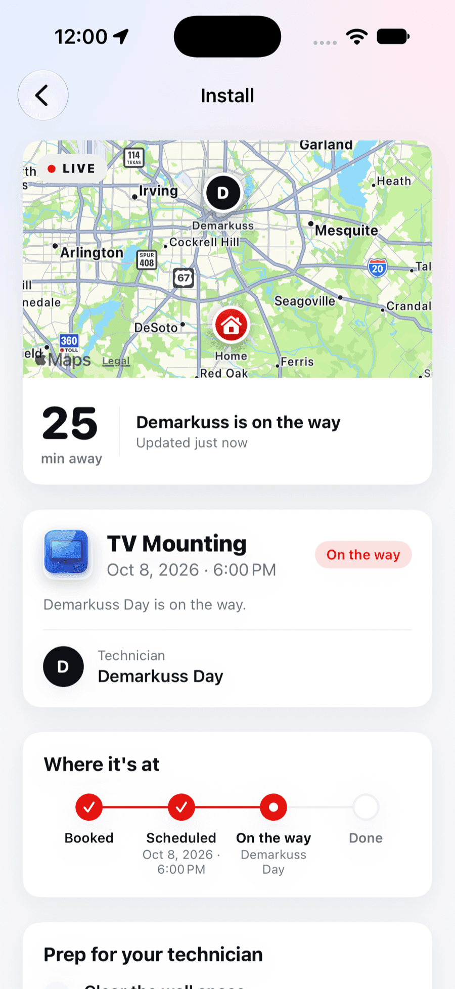 Cognito app live technician tracking