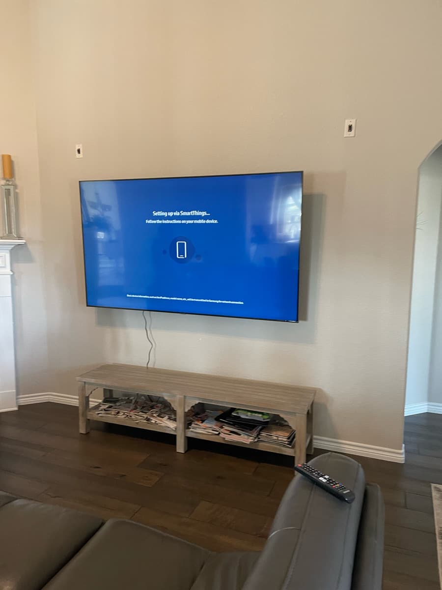 Sonos-ready living room install in Dallas