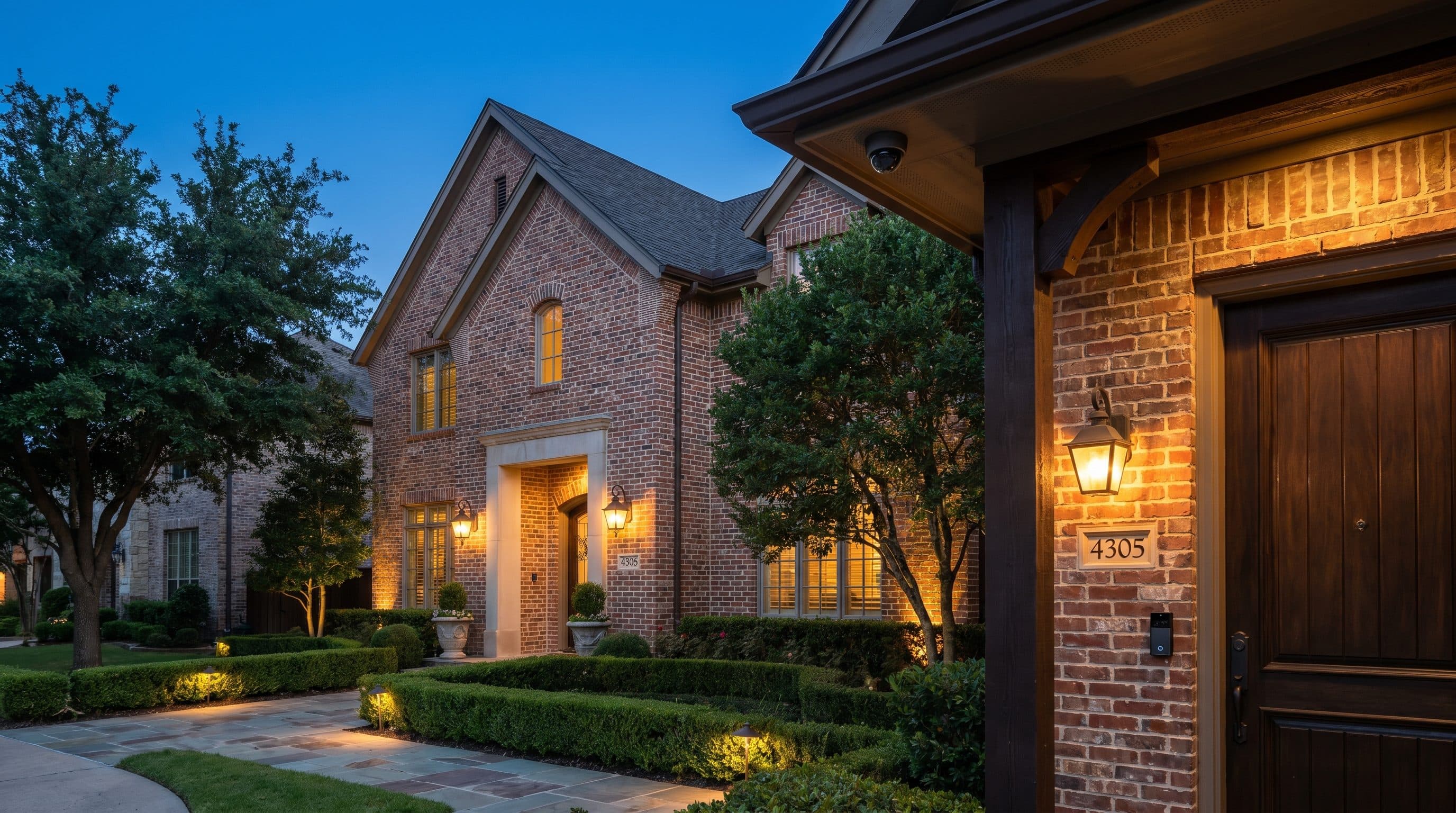 Exterior 4K security camera install in Mesquite TX