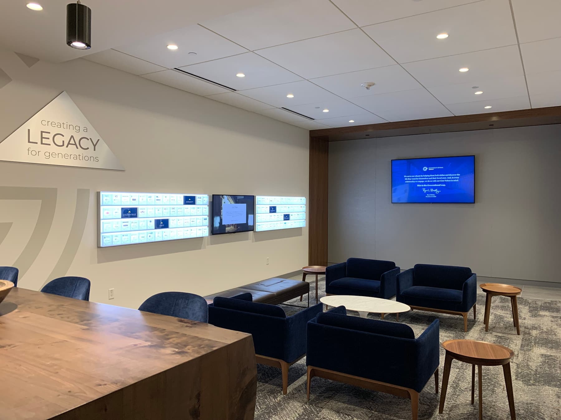 Corporate Lounge Display Wall