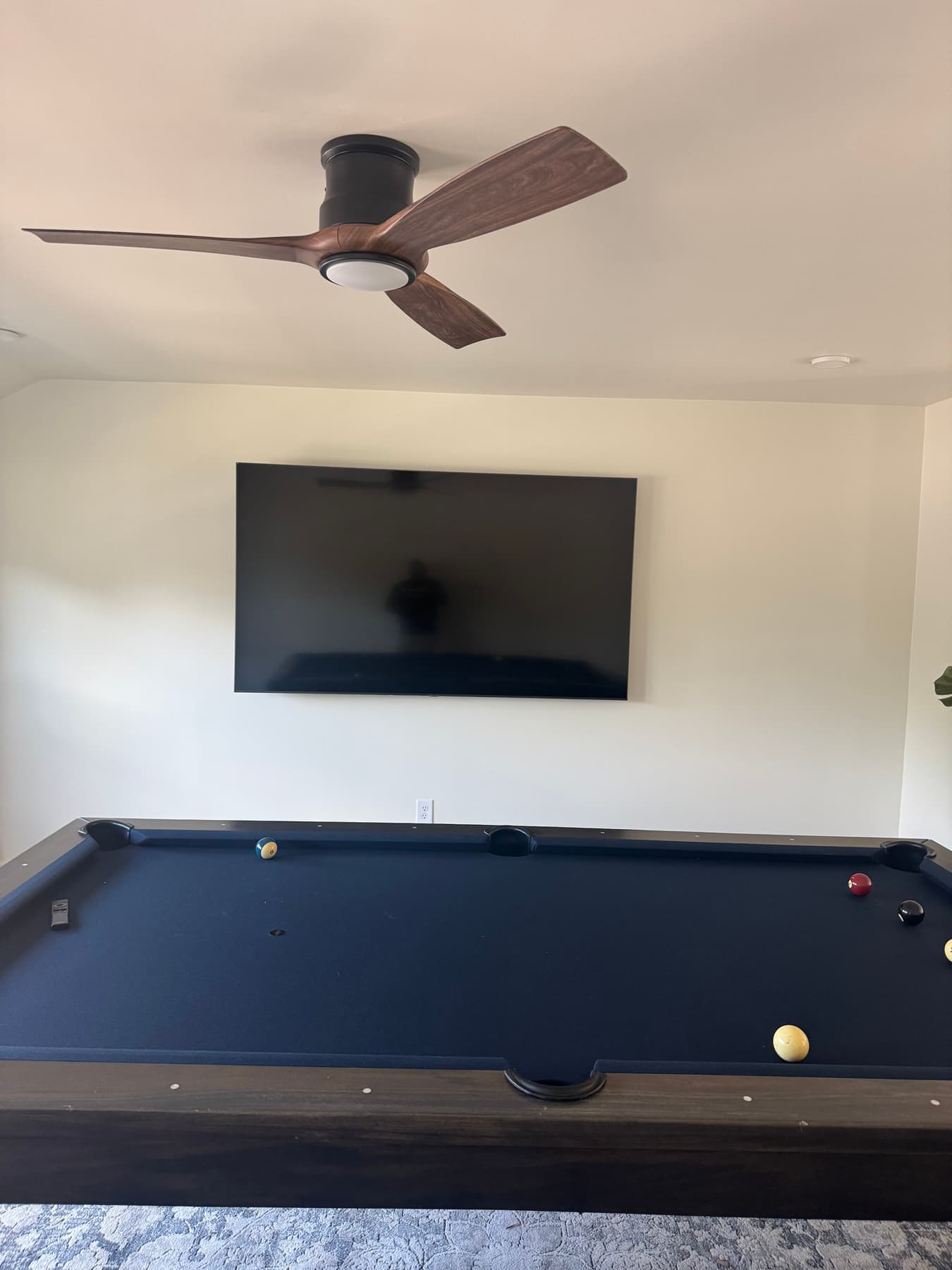 Centered Over the Pool Table