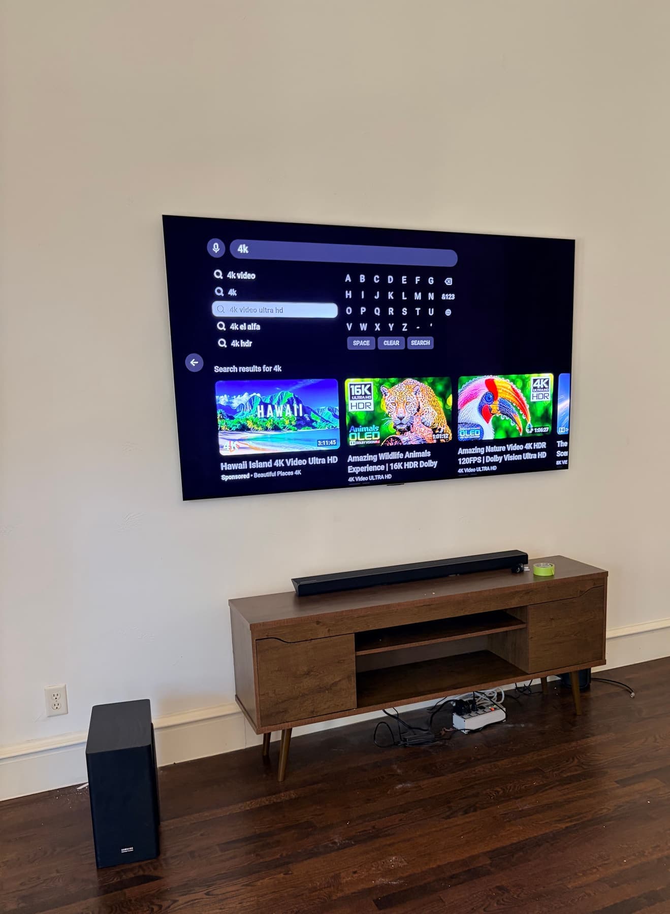 Samsung, Soundbar and Sub, Mid-Century Console